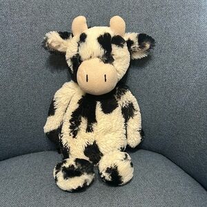 Jellycat Bashful Calf Cow Black White Plush Stuffed Animal Toy
